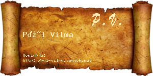 Pál Vilma névjegykártya
