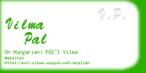 vilma pal business card